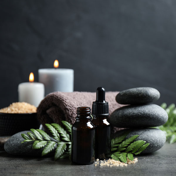 olejki i kamienie do masażu